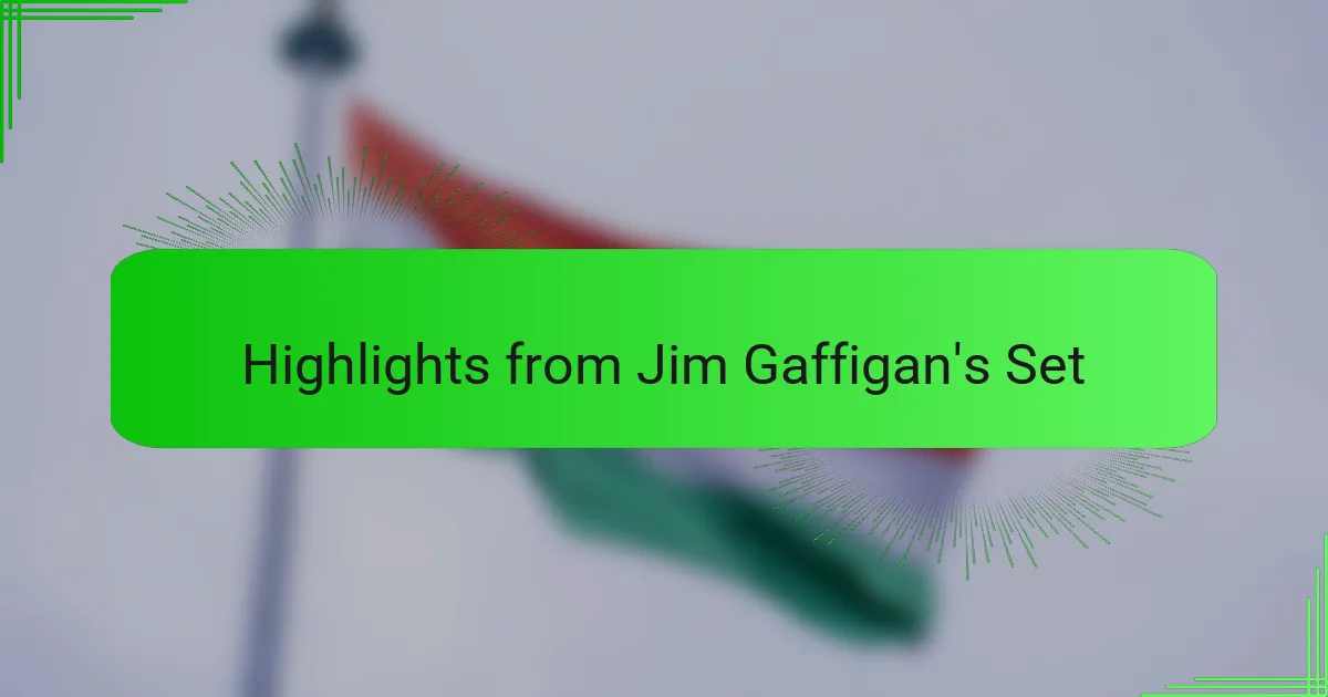 Highlights from Jim Gaffigan's Set