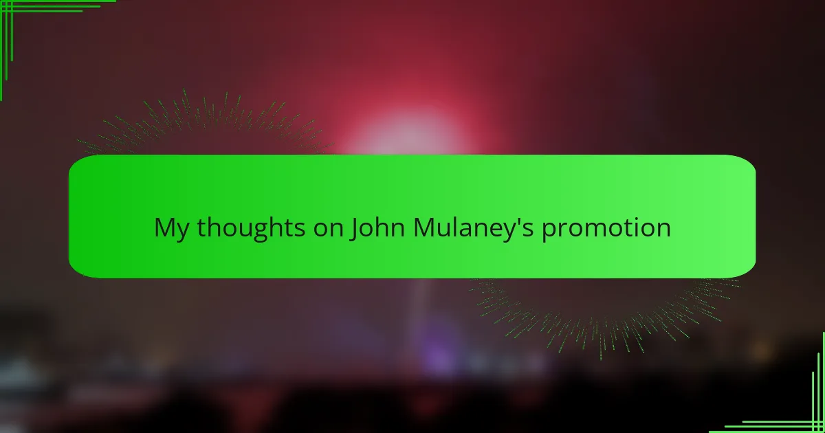 My thoughts on John Mulaney's promotion