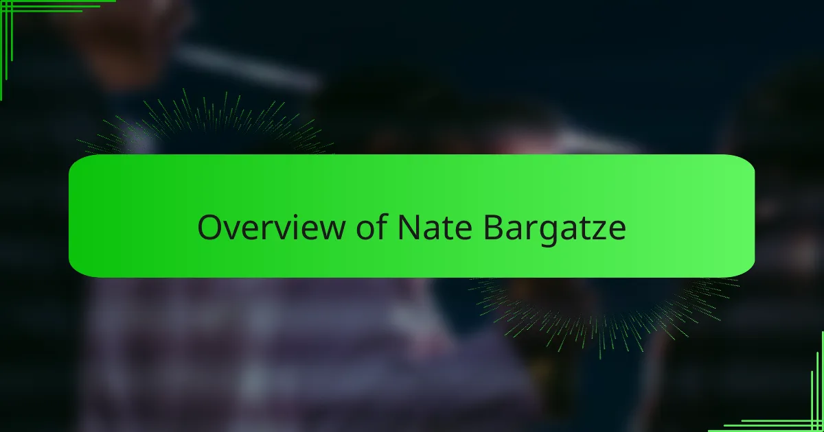 Overview of Nate Bargatze